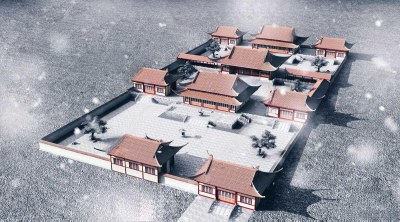 新中式古建寺庙3D模型下载